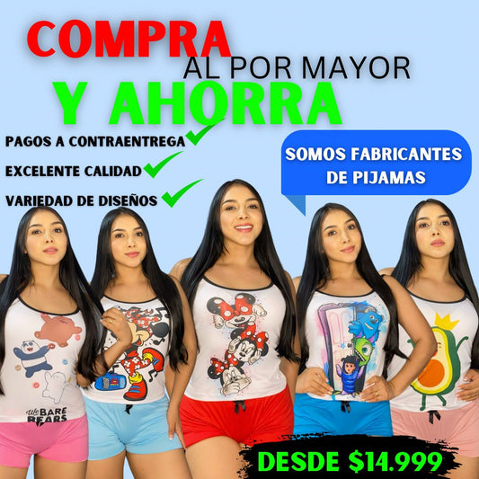 Set de 6 Pijamas Hiper-Economicas